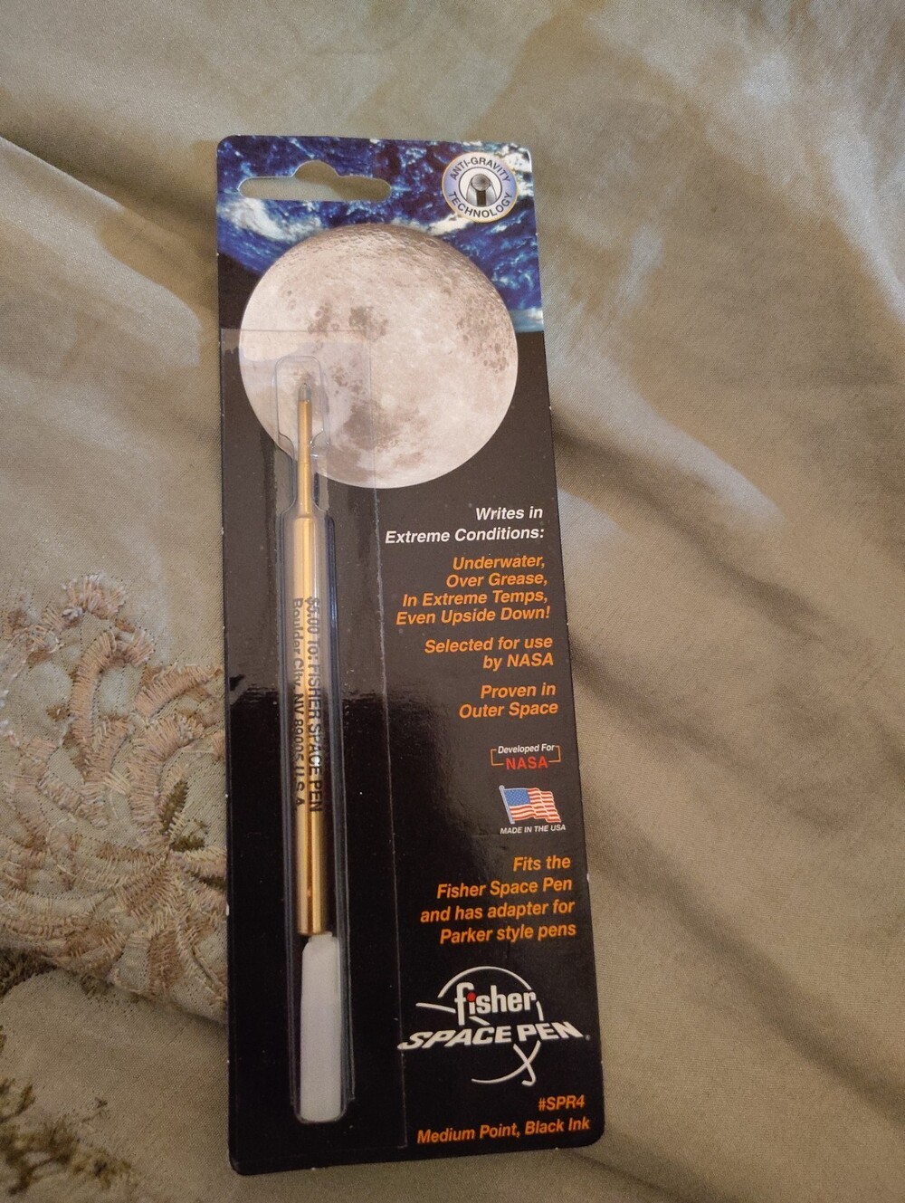 NEW Fisher Space Pen Black Ink Refill Medium Point Pressurized #SPR4
